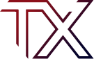 A brand logo of techxore with capital T and X.