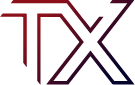 A logo of Techxore with Capital T and X